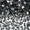 GasSaf 1/4 Inch Fire Glass Reflective Tempered Fireglass Cut Crushed FireGlass for Fire Pit, Fireplace, Replaces Existing Gas Logs & Lava Rocks (10 Pound)(Black Reflective)