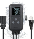 Reptile thermostat, Greenhouse Temperature Controller, Digital Waterproof Thermostat for Home Brewing Fermentation Breeding Incubation Greenhouse Terrarium, Heating & Cooling Outlet 110V 15A 1650W