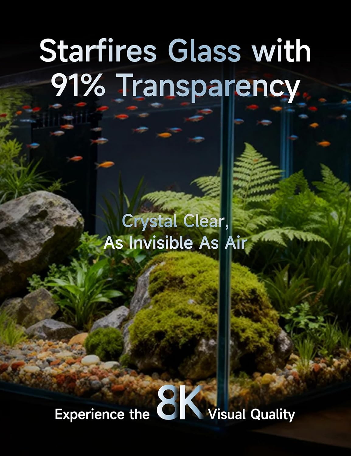150-3GO Gallon Starfire Aquarium w/Center Overflow 60x24x24 H 12mm Ghost Overflow