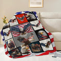 Eagle Throw Blanket American Flag Bald Eagle Stuff Gifts for Kids Girls Boys Adults Women Men Soft Cozy Warm Plush Fluffy Fuzzy Fleece Blanket Decor 50''X60''