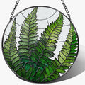 8-Inch Stained Glass Ornament, Stained Glass Window Hanging, Window Hanging Decor Suncatcher, Fern Plant Ornament | Christmas, Mother's Day, Birthday | Gifts for Mom, Grandma Gifts, Plant Lover Gift
