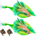 WILLBOND 2 Pieces Silicone Betta Fish Bed Leaf Hammock Betta Fish Tank Accessories, Practical Resting Spot, No Bpa, Comfortable and Safe(Green)