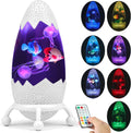 Dinosaur Egg Night Light-Glowing Jellyfish & Fish Table Lamp with Cracked Design,USB Powered Jumbo Dinosaur Egg Jelly Fish Light with Remote Control for Kids Room Decor,Gift for Boys Girls