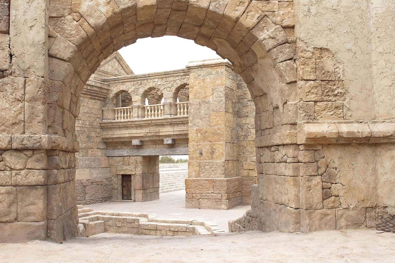Ancient Jerusalem Buildings Backdrop Old City Israel Holy City Background Roman Church Photography Backdrop Photo Booth Studio Props, 5X3FT