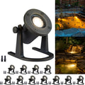 Gardenreet Low Voltage Brass Pond Lights Submersible - 12V IP68 Waterproof Bronze Pondlight, Solid Brass Fixture with Warm White MR16 Bulb for Outdoor Fountains, Waterfall, and Garden Accents(12 Pack)