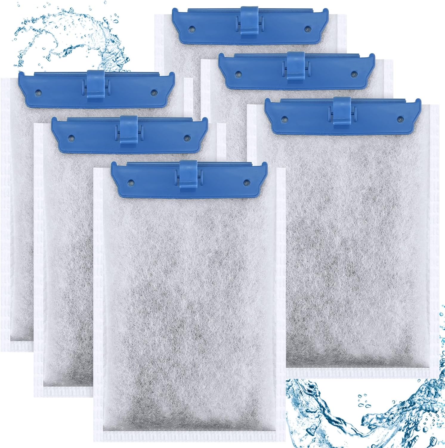 6 Pack Medium Filter Cartridges Replacement - Medium Replacement Filter Cartridge Compatible with Whisper Bio-Bag Filters 10i/IQ10/PF10 &ReptoFilte 20 gallons Keeps Water Clear Easy to Install
