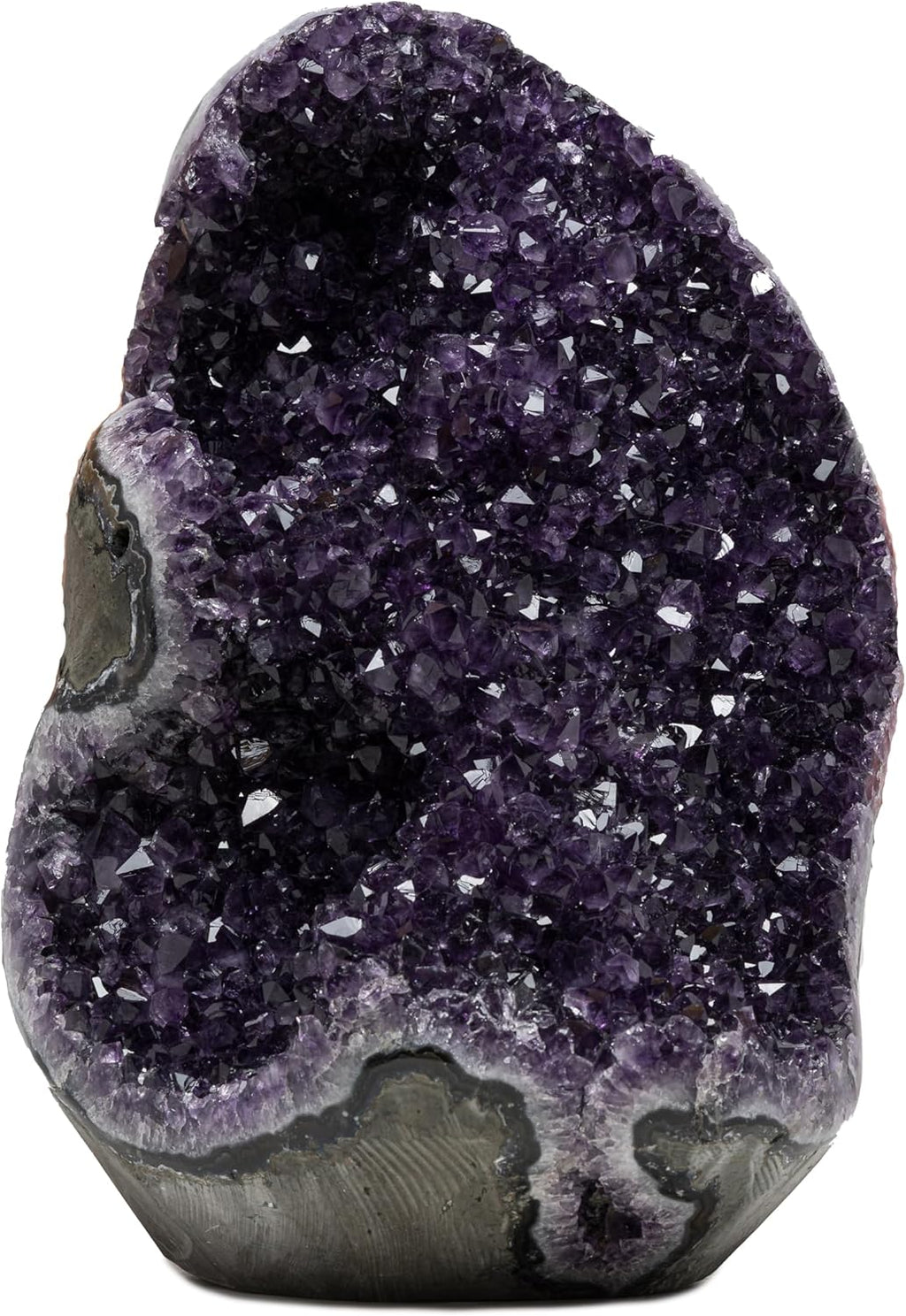 GEMS 29.45 lb Extraordinary Natural Amethyst Geode - Unique Collectors Quality - 12 (H) x 7 (W) Inches Large Crystal Cluster Stone from Uruguay Raw Geode Quartz - Deep Purple Color