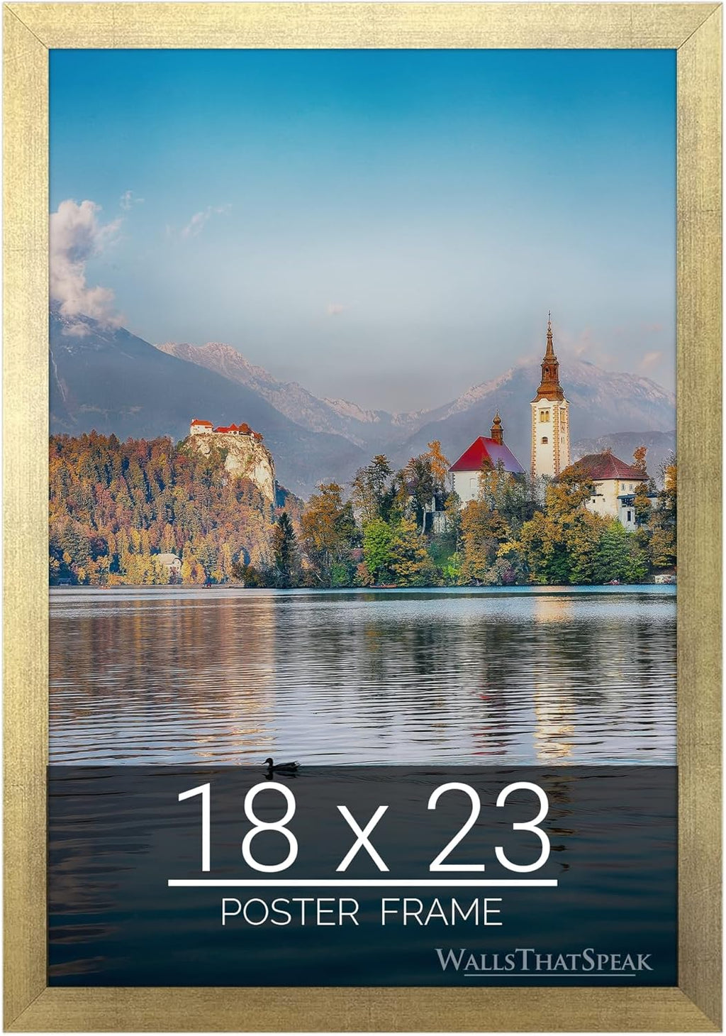 wallsthatspeak 18x23 Gold Picture Frame for Puzzles Posters Photos or Artwork