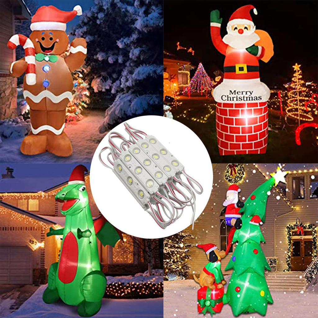 LED Module Replacement Lights for Inflatables with Self Adhesive Pad 20Pcs 5630SMD IP65- Ideal for Yard Holiday Inflatables, Christmas Blowups,Advertising Signs,Cabinet(White Light)