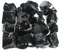 Crocon 1LB Black Obsidian Rough Bulk Natural Stone Raw Stone Tumbling Cabbing Polishing Mining Chakra Balancing Reiki Healing Good Luck Home Office Decor