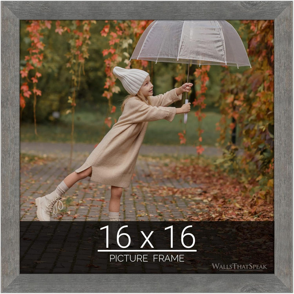 wallsthatspeak 16x16 American Barn Picture Frame for Puzzles Posters Photos or Artwork