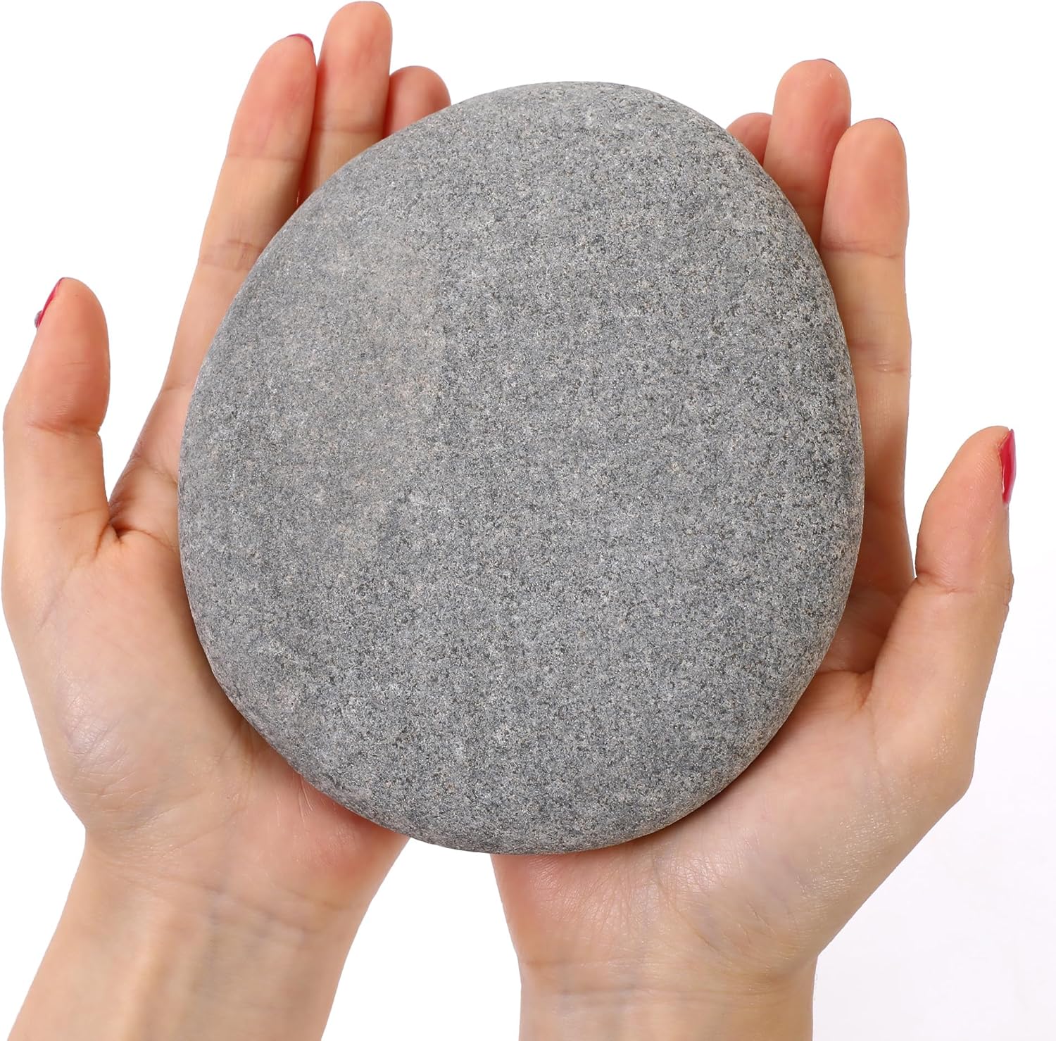 ROCART 6 PCS Extra Large Rocks for Painting, 5.5-6.5 Inches Flat Painting Rocks for Arts & Crafts, Natural Smooth River Rocks for Painting, Kindness Rocks, Decoration, DIY, Crafting Gift