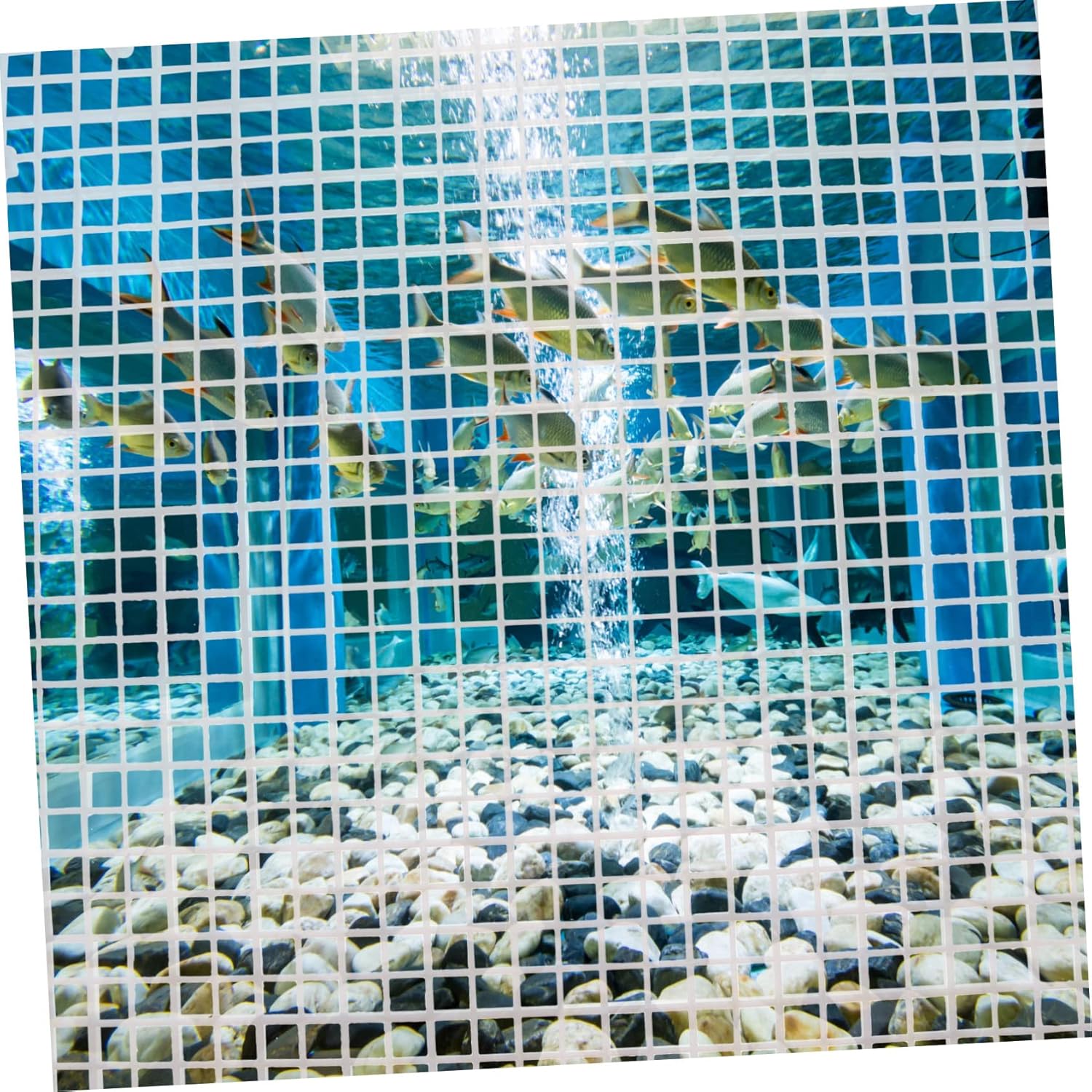 POPETPOP Fish Tank Dividers Aquarium Grid Mesh Isolation Panel for Breeding PVC Material