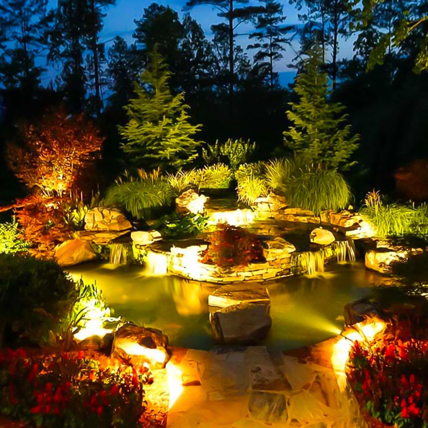 Malibu Submersible LED Pond Light Low Voltage Landscape Lighting Underwater Flood Light Outdoor Landscape Water Garden Lights for Swimming Pool, Fountain, Pond, Rockery 8401-3501-01, Black