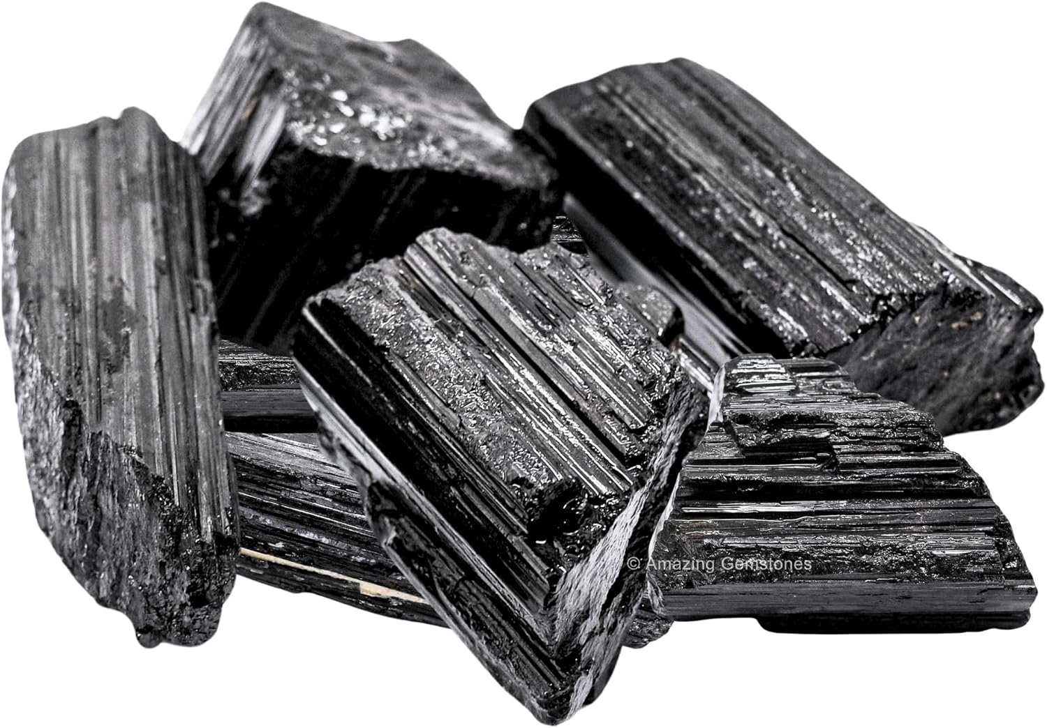 Amazing Gemstone Black Tourmaline Raw Crystals and Healing Stones, Natural Rocks for Tumbling and DIY Raw Stones and Crystals (1 lb)
