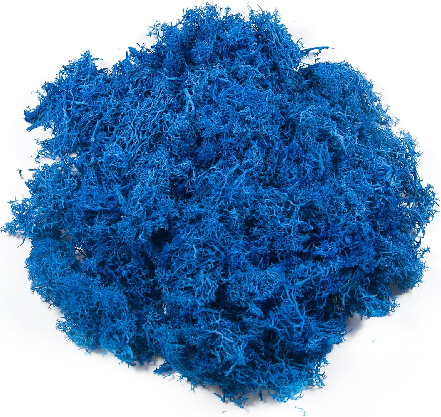 3.5 oz Artificial Moss for Plants Indoor, Fake Moss Preserved Reindeer Moss for Centerpieces Decor,Faux Moss for Moss Decor Home Decor Potted Plants Crafts Wedding Wall Decor(Royal Blue)