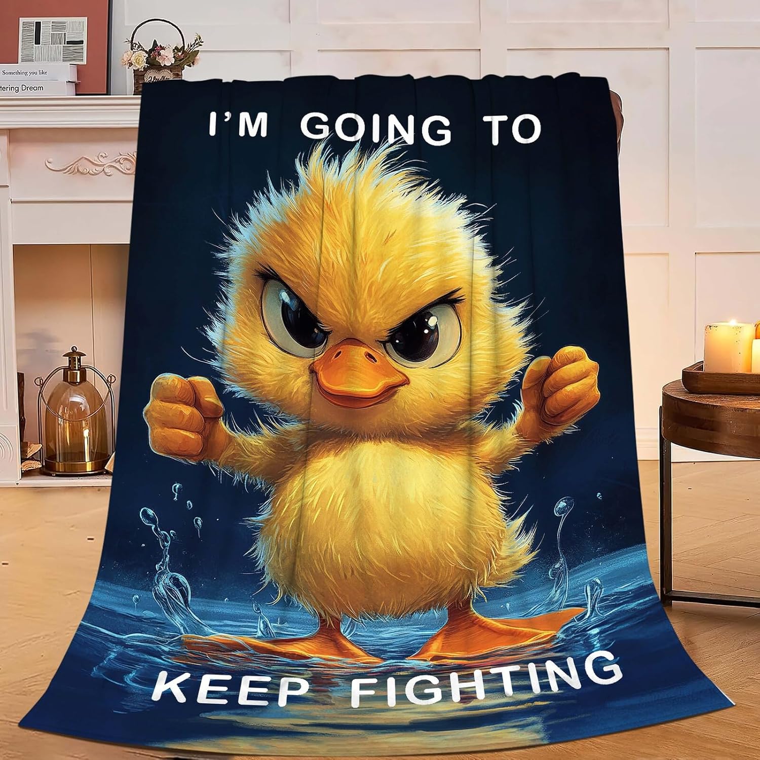 Duck Blanket Funny Cartoon Cute Farm Duck Throw Blanket Gifts for Kids Girls Boys Adults Women Men Super Soft Cozy Plush Fluffy Fuzzy Fleece Blanket Home Decor 50''X60''