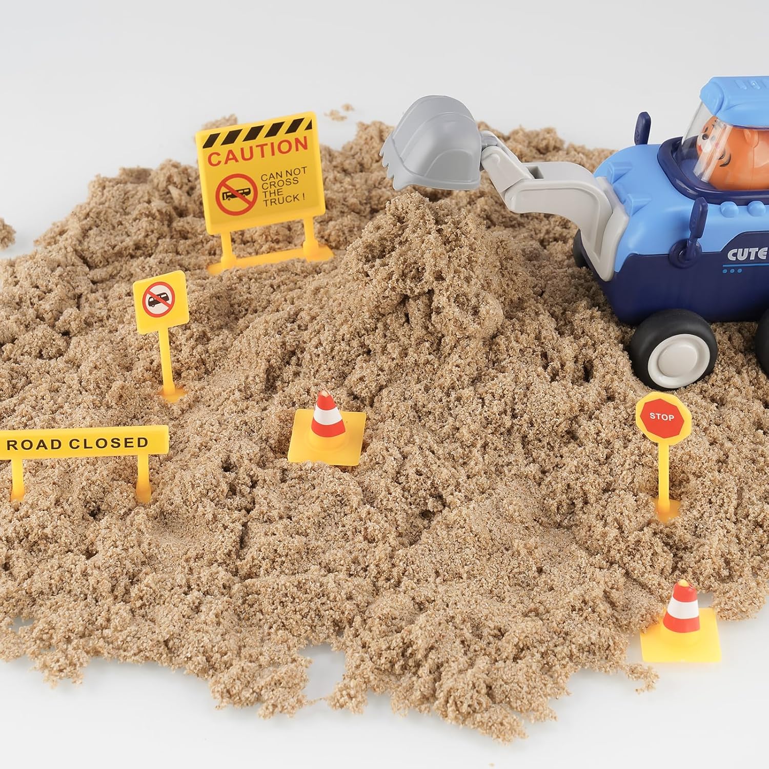 NiToy FlexiSand 19 lbs Moldable Self-Sticking Sand, Never Dries Out Fun for Over 3 Years Old Kids Bulk Refill for Sensory Sand Box Toys, Ideal for Shaping, Squeezing and Rolling (Dark Yellow)