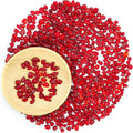 Keedolla 0.93LB Clear Glass Pebbles Marble Aquarium Fish Tank Rocks Gravel for Turtle Tank, Vase Fillers, Christmas Decoration - Red