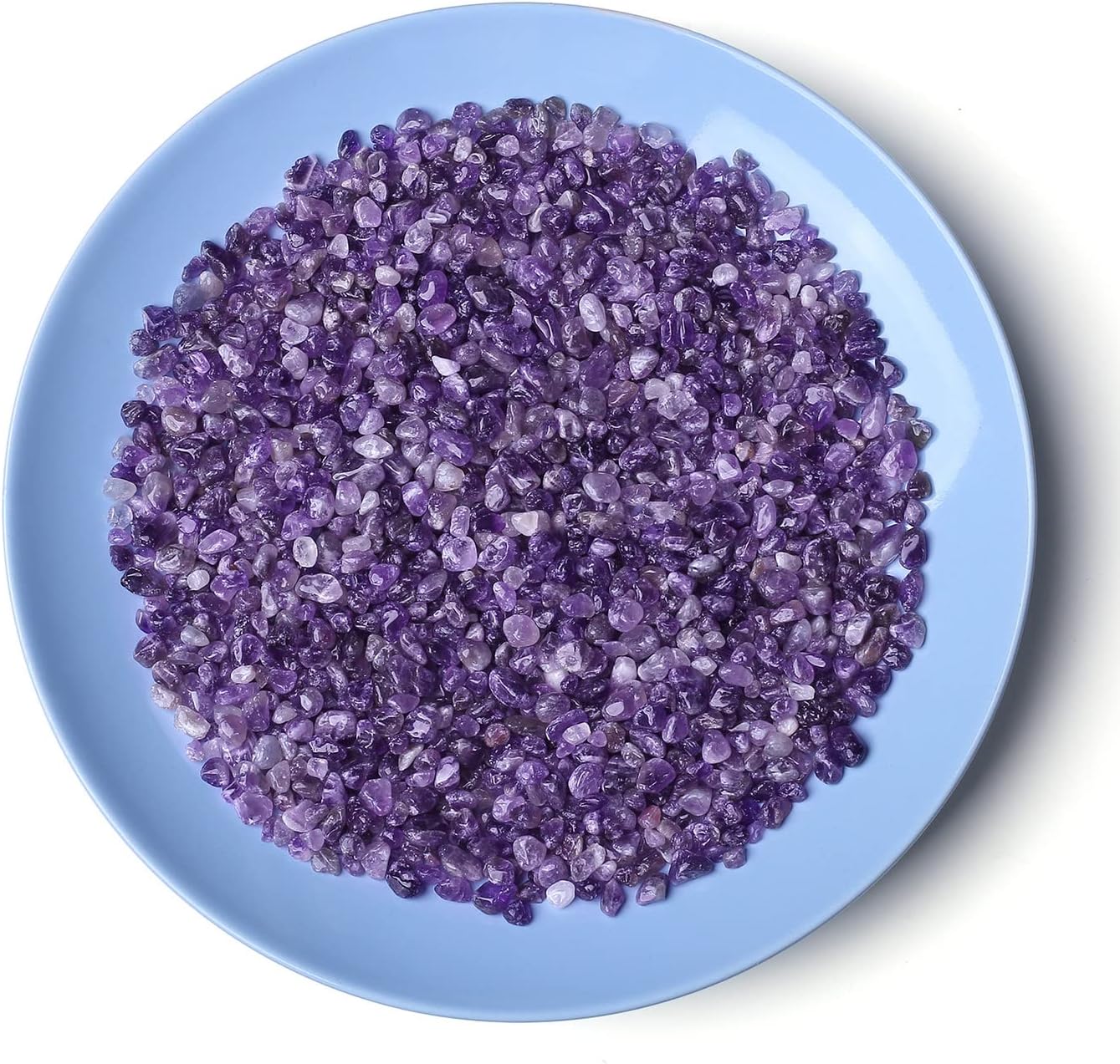 LAIDANLA Amethyst Crushed Stone Crystal Chips Bulk Natural Gemstones Healing Reiki Crystals Mini Quartz Vase Filler Aquarium Gravel 100g
