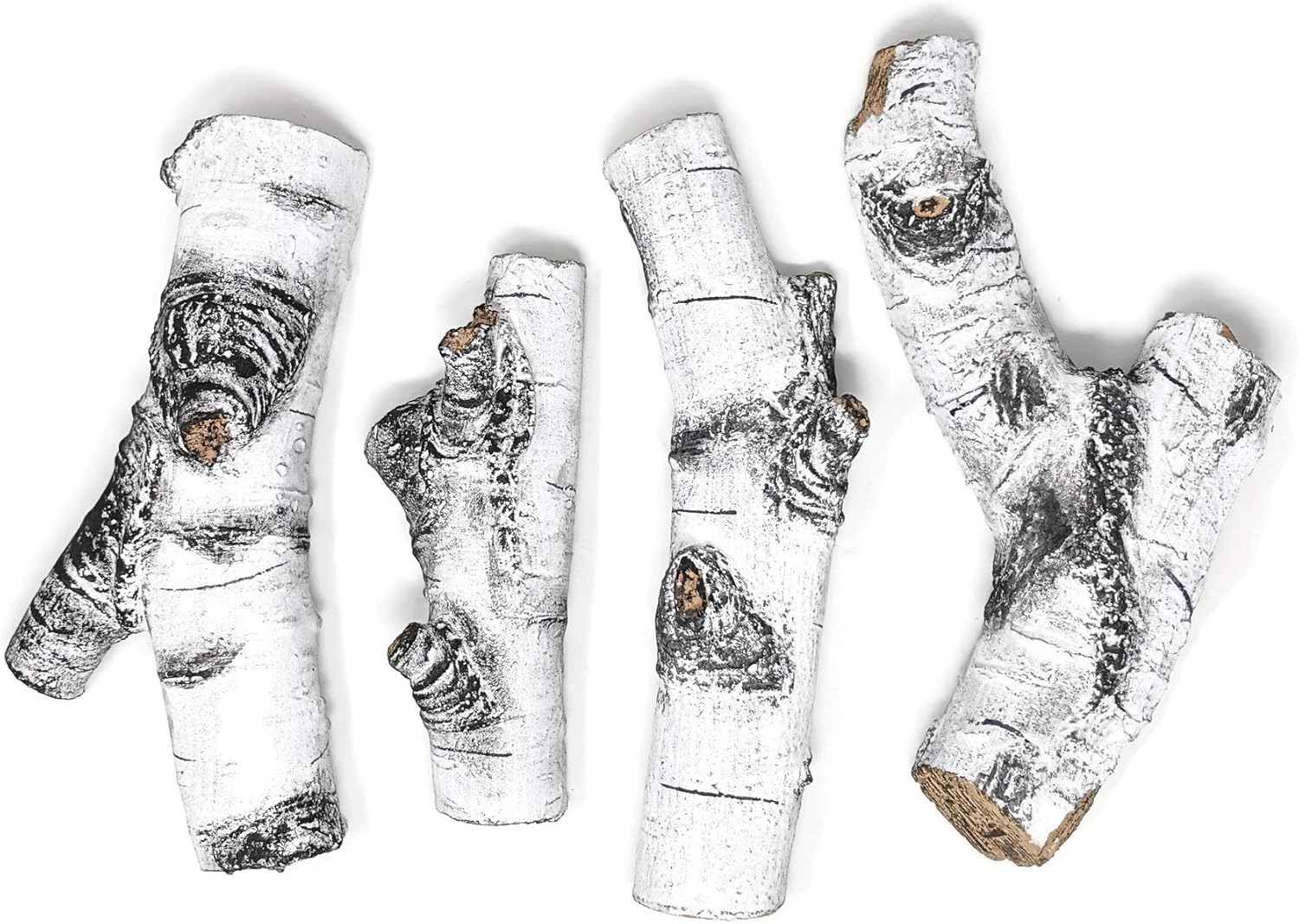 Midwest Hearth Gas Logs Deluxe Decorative Branch and Twig Set | Cast from Real Logs and Hand Painted in USA (Aspen 4-Piece)
