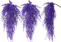 RECUTMS Artificial Hanging Plants Fake Plants Greenery Vines Aritificial Plants Eucalyptus Purple Leaves Hanging Vines Plant Colorful Outdoor Faux Vines Wall Decoration(Pure Purple)