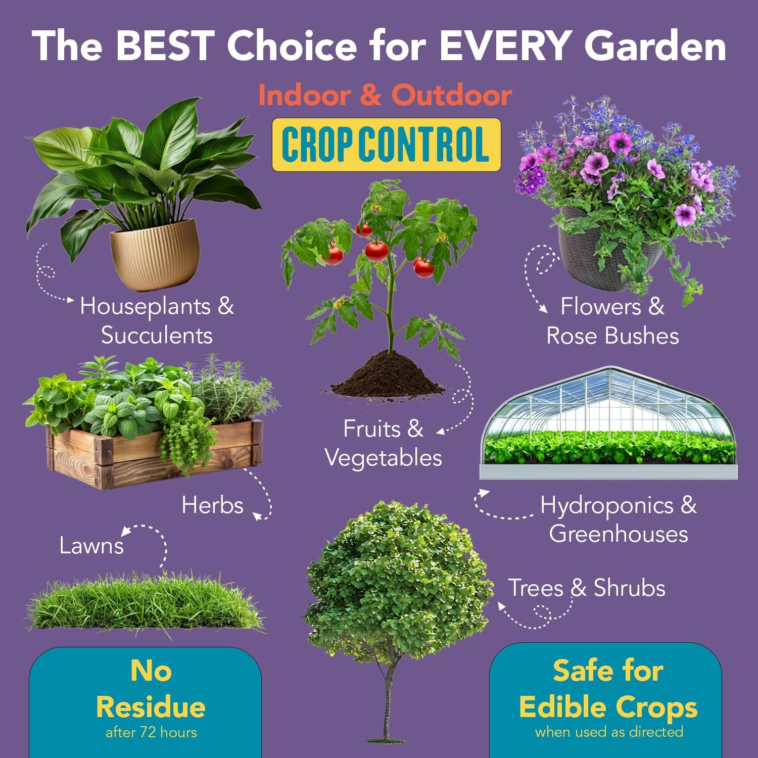 Trifecta Crop Control Super Concentrate All-in-One Natural Pesticide, Fungicide, Miticide, Insecticide, Help Defeat Spider Mites, Powdery Mildew, Botrytis, Mold, and More on Plants 16 OZ