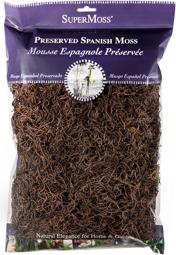 SuperMoss (26972) Spanish Moss Preserved, Coffee, 8oz (200 Cubic inch) (Pack of 10)