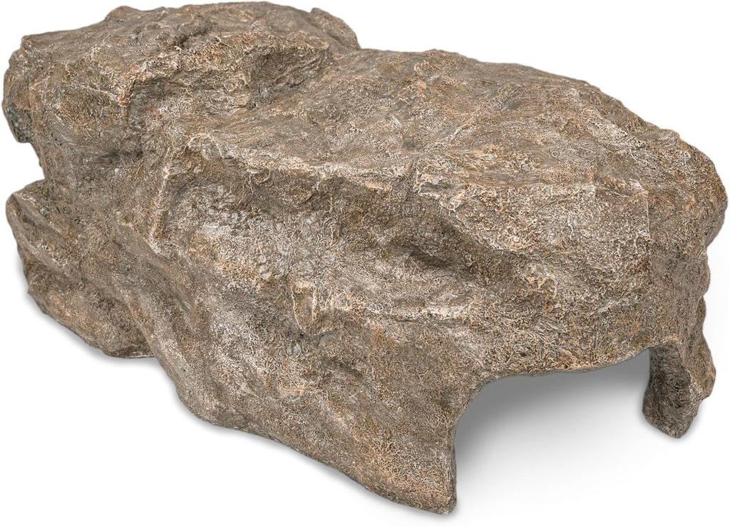 Aquascape Faux Rock Fish Cave, Predator Control and Decorative Shelter for Koi and Fish, Natural-Looking Rock Design, 25-inch L x 15-inch W, 78418