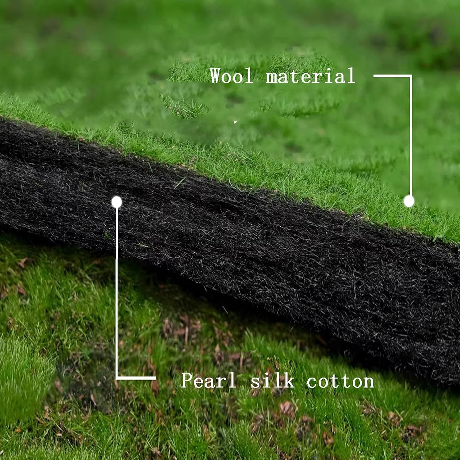 Simulation Artificial Moss Mat 39x39in, Fake Moss Wall DIY Artificial Moss Mat Carpet for Balcony Terrace Decoration Window Display Decoration