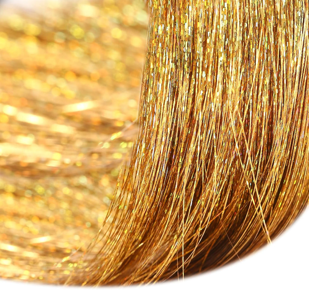 3000pcs Christmas Icicle Tinsel,18in Gold Foil Fringe Tinsel Strand Icicle Tinsel Christmas Tree Tinsel for Christmas Holiday Decor Birthday Supplies