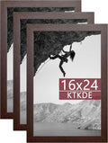 KTKDE 16x24 Picture Frame Wooden 3 Pack,Poster Frames with Polished Plexiglass, Wall Hanging Large Studio Gallery Photo Frames Decorating for Minimalist Style Suitable,Any style Best gift
