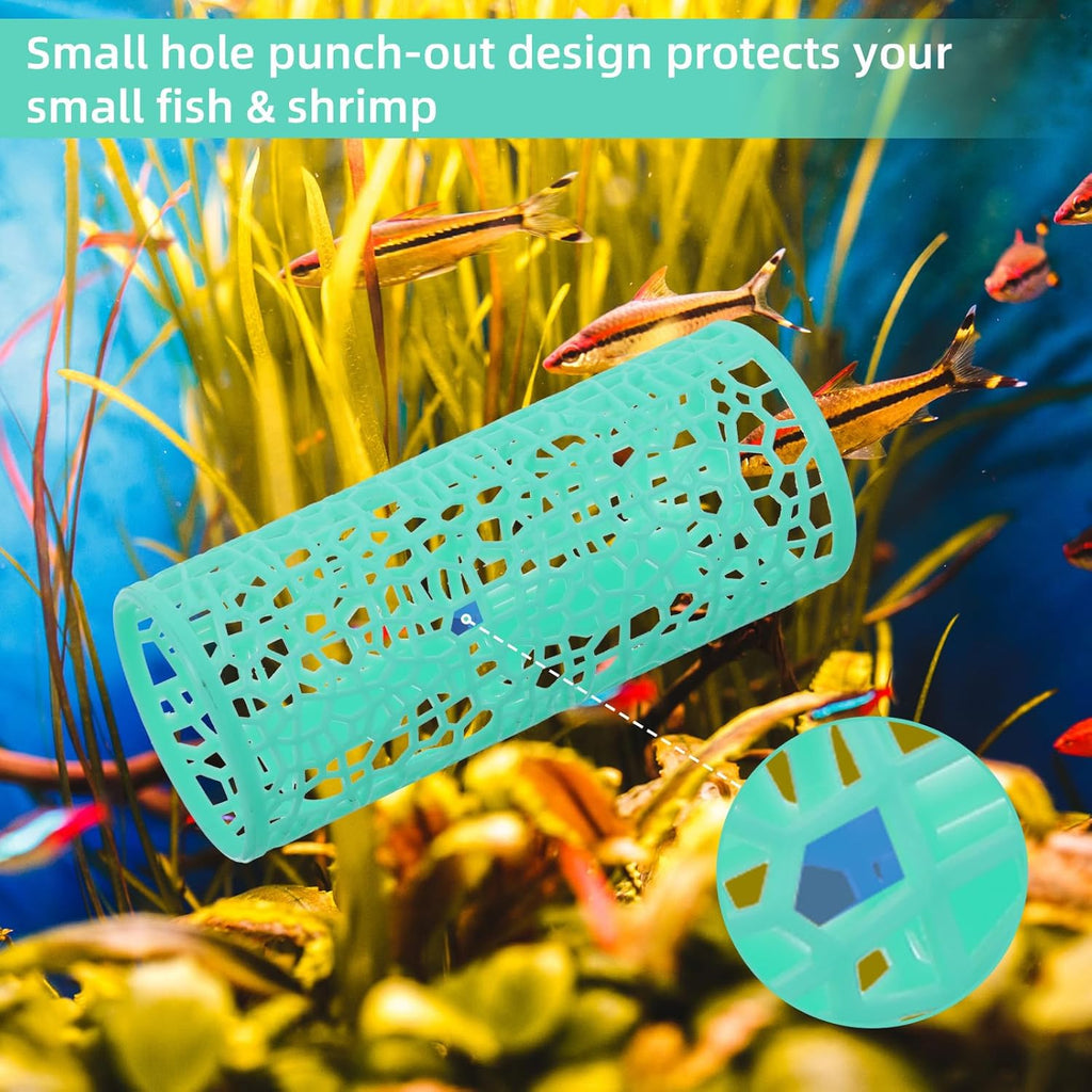 Green Betta Tunnel, Betta Cave with Suction Cups, Plastic Bettas Tank Accessories, Safe Aquarium Decor for Small Fish & Shrimp, Small Fish Toys Hideout Play Area