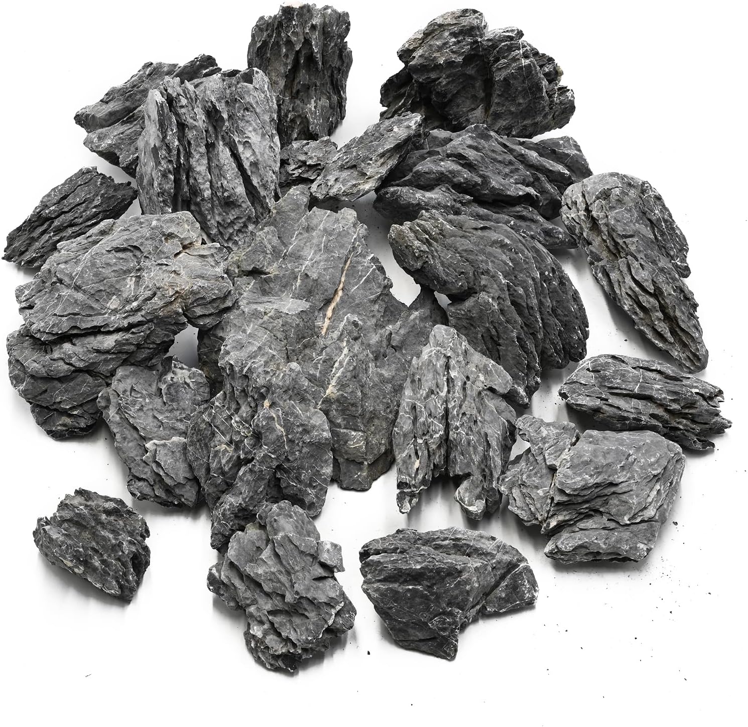 KINGRUI Aquarium Rocks Seiryu Rock Stone 44lb Dragon Stone for Aquarium Landscaping Models Fish Tank Decoration Reptile and Amphibian enclosures 3 to 9 inch