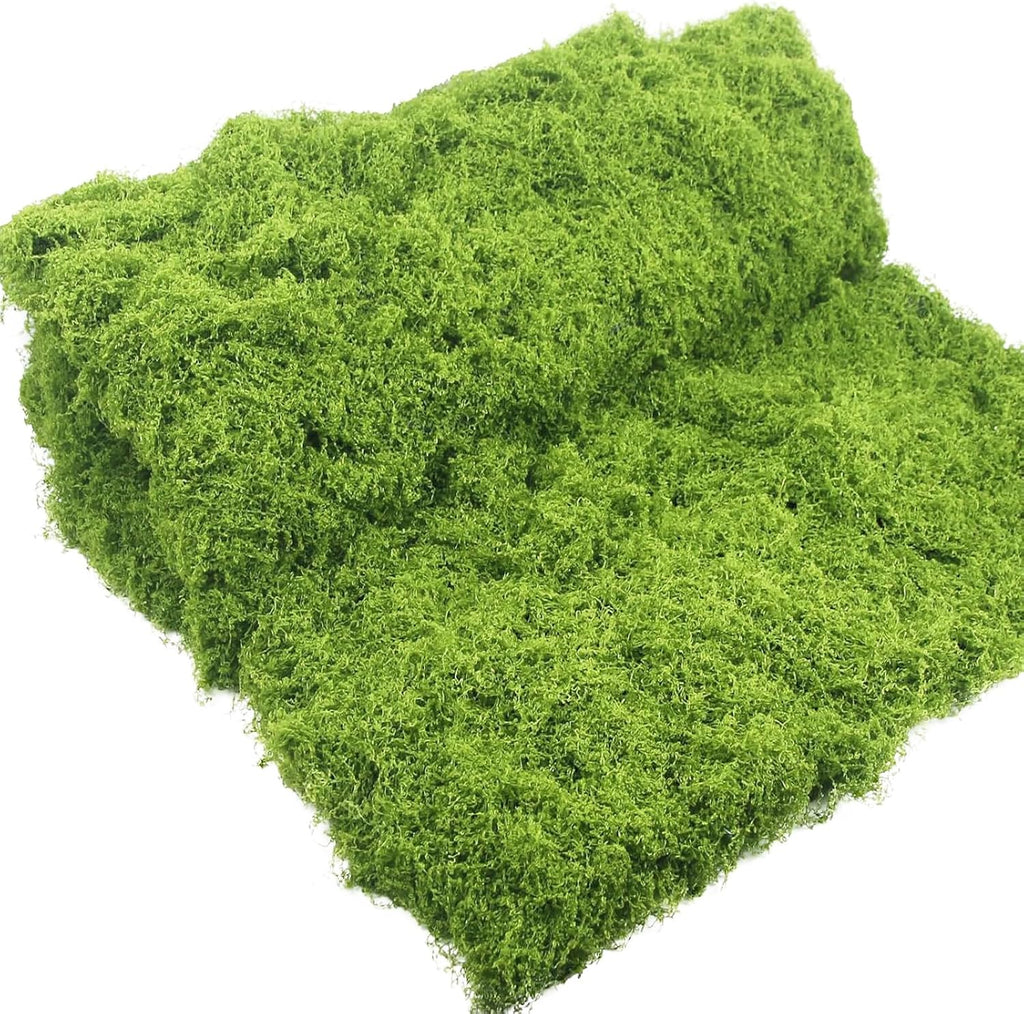Artificial Green Moss Mat for Decoration Carpet Grass Wall, 19.68 * 39.37 inch Natural Decorative for Plants Indoor with Base Fabric, Preserved Moss Mat for Wedding, Floral DIY