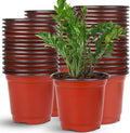 Augshy 110 Pcs 6" Plastic Plants Nursery Pot, Seed Starting Pots for Succulent Seedling Cutting Transplanting