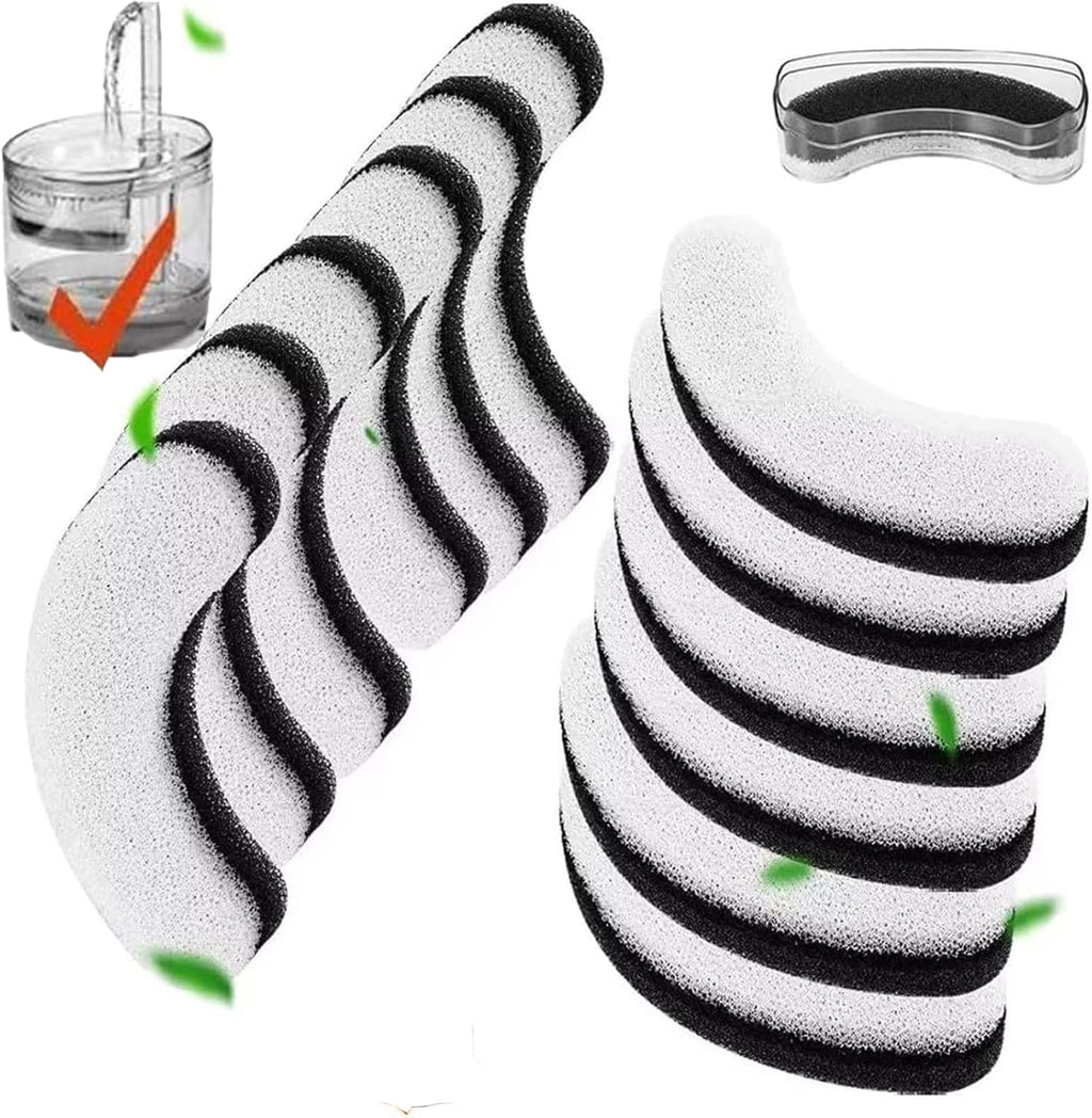 Cat Water Fountain Filters, 12 Pack Pet Fountain Replacement Foam Sponge Pre-Filters Fit for Clear Cat Water Fountain Dispenser
