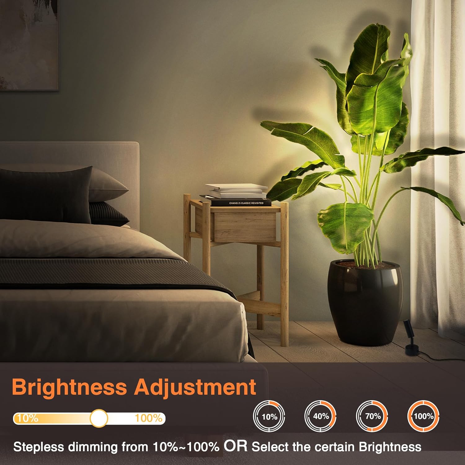 LED Spot Lights Indoor 3W Up Lights Indoor with Timer and Remote 3000K/4000K/5000K Uplighting Indoor Spotlight 120V Dimmable Uplights Indoor Floor Light for Plant and Artwork, 2 Pack, SHWT0302B