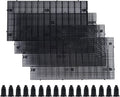 ALEGI Plastic Grid Divider Tray Egg Crate Louvre Aquarium Fish Tank Bottom Isolation with Bracket (4pcs Black)