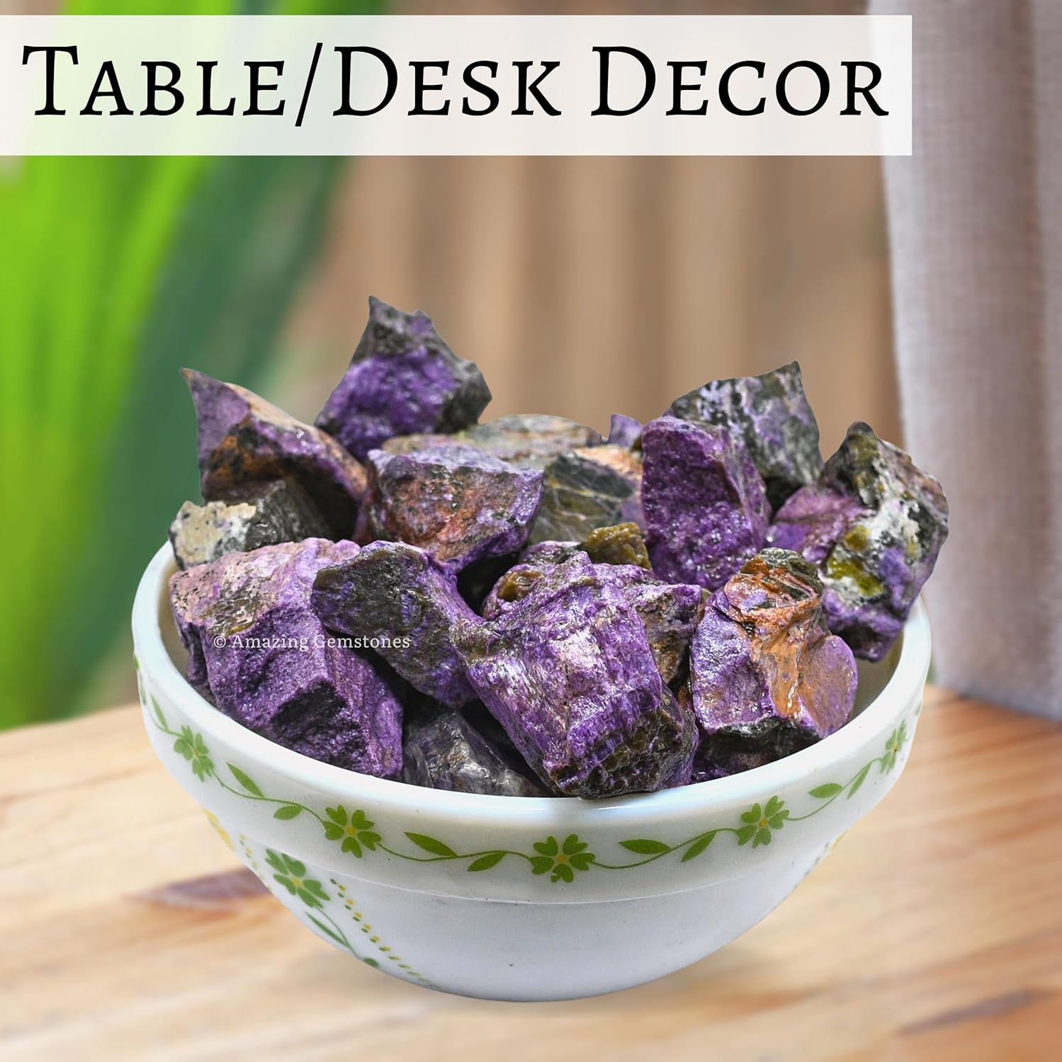 Amazing Gemstone 2 Pieces Stichtite Raw Crystals and Healing Stones, Natural Rocks for Tumbling and DIY Raw Stones and Crystals
