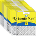 Nordic Pure 20x25x1 (Actual Size: 19 1/2 x 24 1/2 x 3/4) Pleated MERV 10 Air Filters 24 Pack
