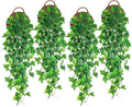 RECUTMS Fake Vines 4pcs Artificial Ivy Hanging Plant Silk Leaves Faux Greenery Garland for Room Indoor Outdoor Garden Door Wall Baskets Wedding Party Table Balcony Decor