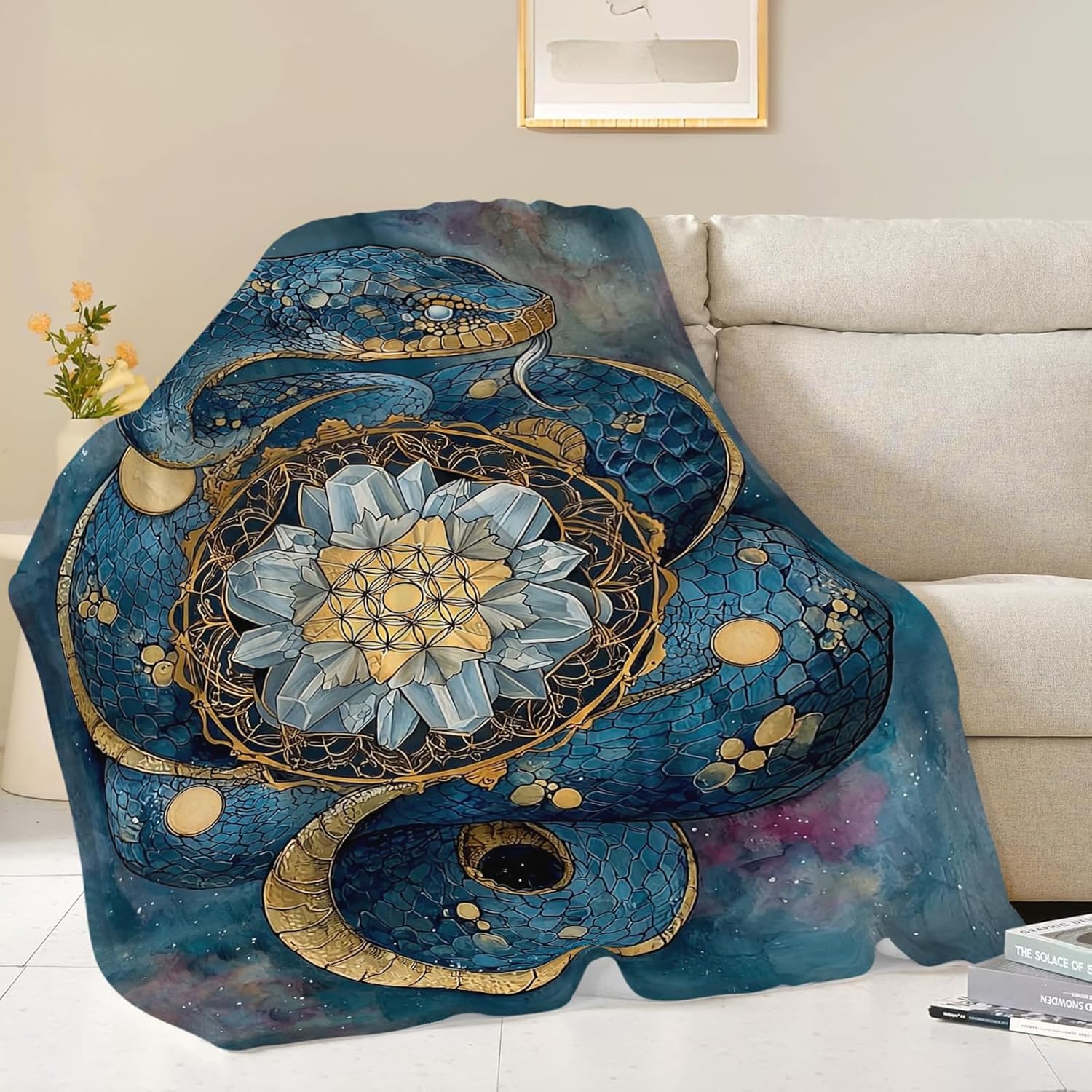 Snake Throw Blanket Snake Stuff Gifts for Kids Girls Boys Adults Women Men Soft Cozy Warm Plush Fluffy Fuzzy Fleece Blanket Decor 50''X60''