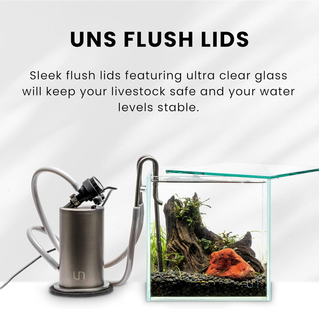 Ultum Nature Systems Ultra Clear Rimless Tank Lid - Cover for Glass Aquarium, Frameless Fish Tank - 20C, 20T (Flush Fit)