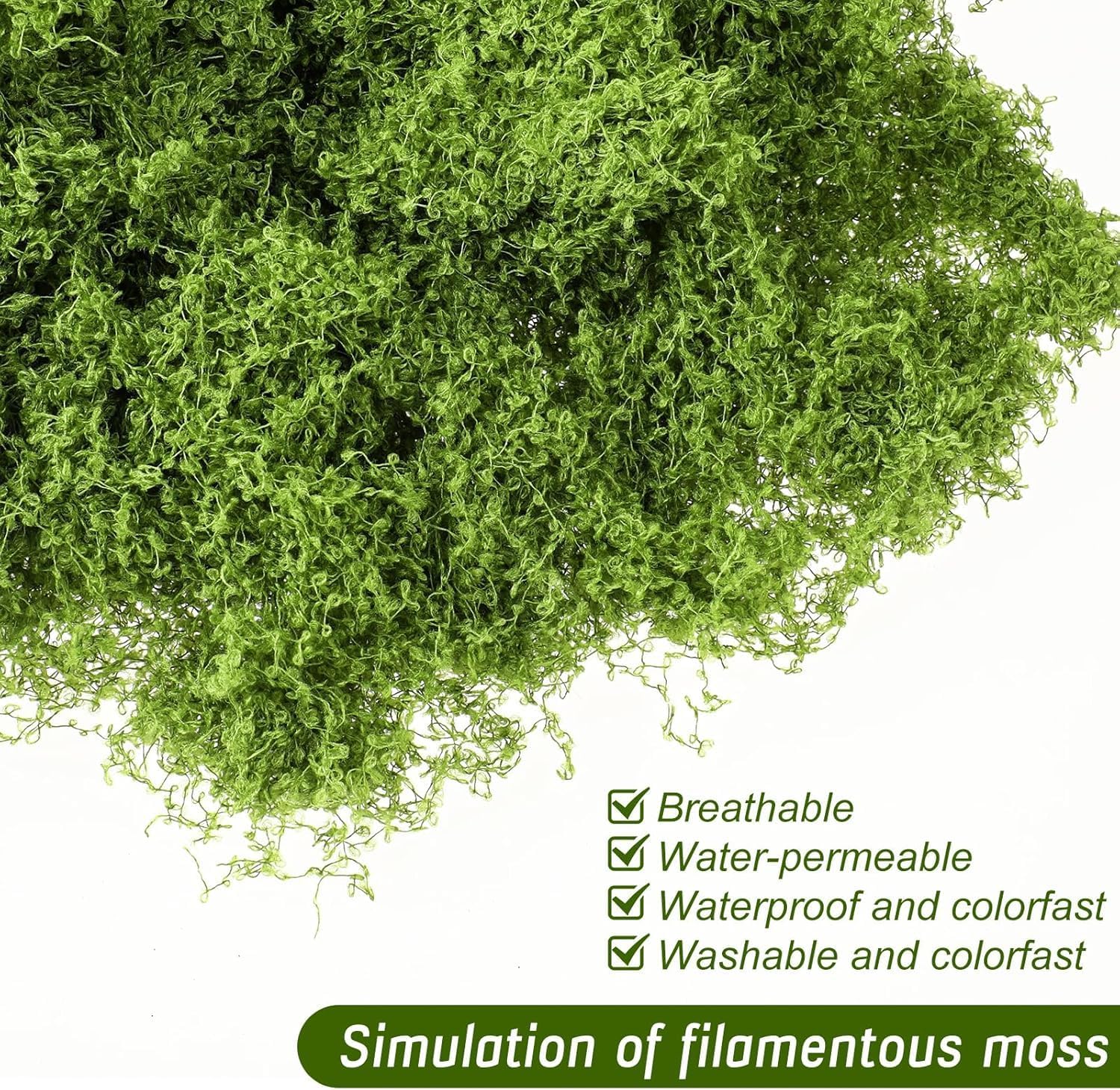 Fake Moss for Potted Plants, Artificial Green Moss Decor for DIY Table Centerpieces, Gardening, Floral Wedding Decoration, Preserved Moss for Crafts (Green-5.3oz)
