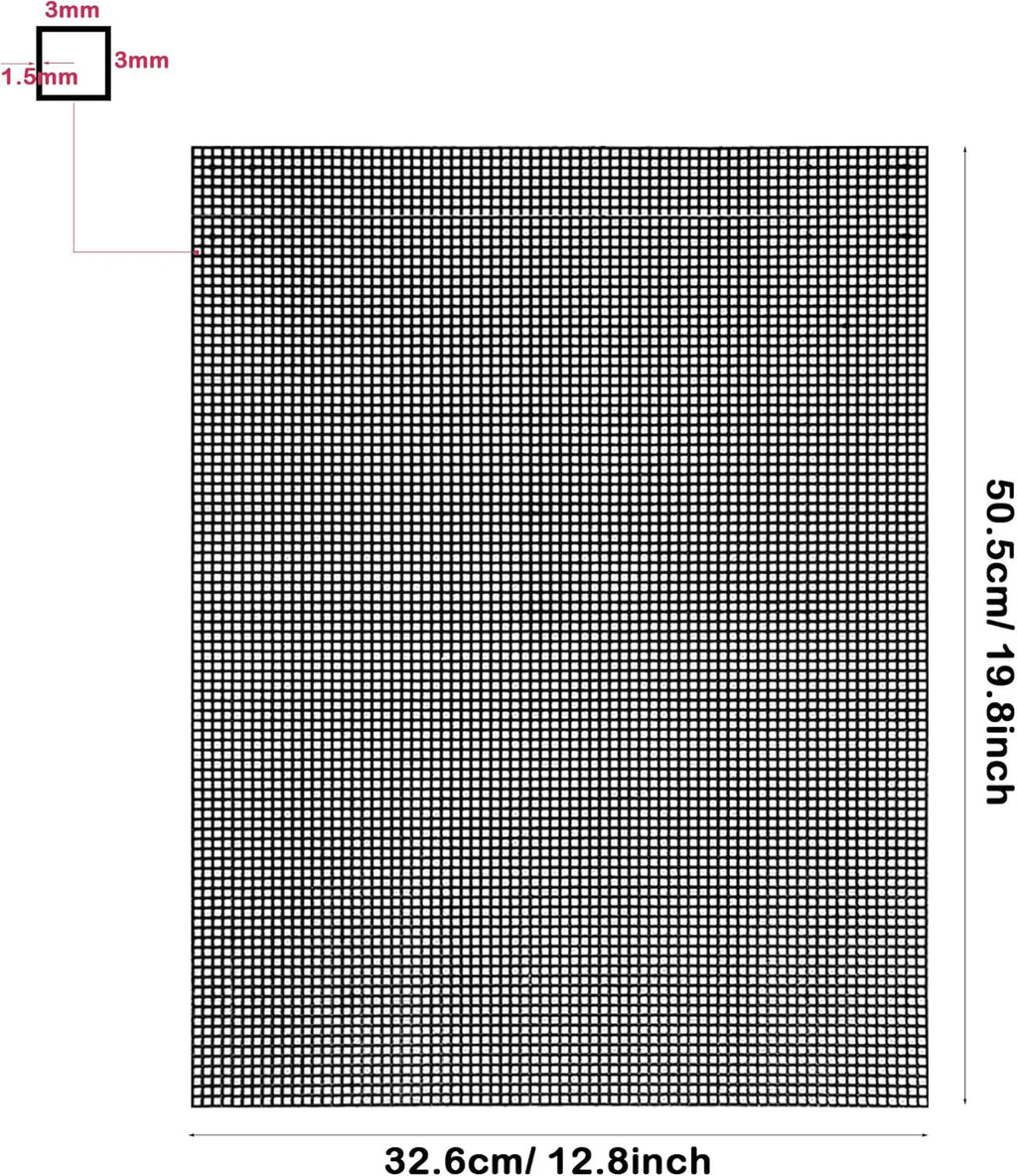 Allazone Plastic Mesh Sheets for Embroidery, 5 PCS 13 x 19.7In Black Mesh Fish Tank Divider and 10 PCS Binding Bars Sliding Bars for Fish Tank, Embroidery Crafting Knit Crochet Projects