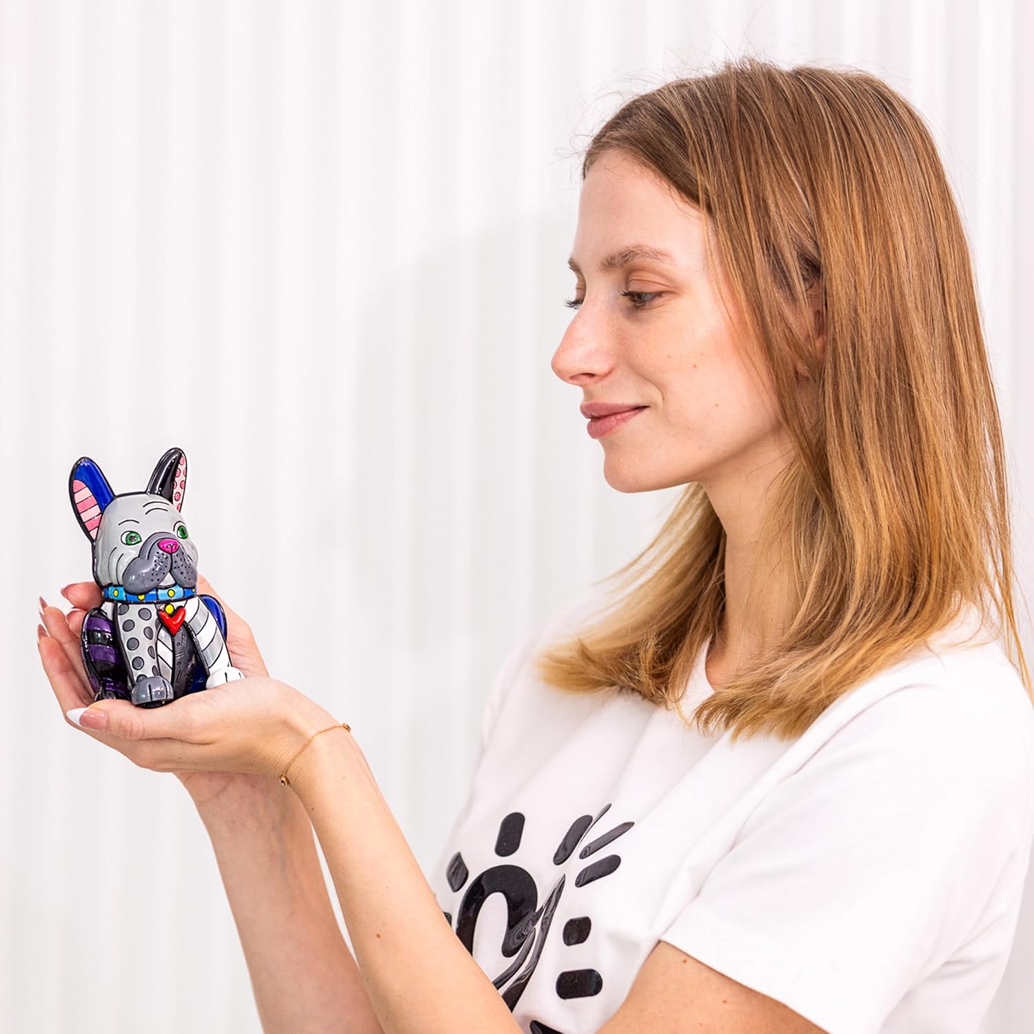 Britto Collectible Figurine - Iconic Art Figurine, Decorative Displays for Modern Home Decor | Designed by Iconic Artist Romero French Bulldog (Multicolor)