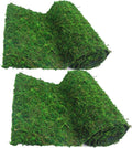 2 Pcs Moss Table Runner Preserved Moss Mat for Crafts Wedding Party Decor 12" x 48" Green Moss Roll for Fairy Gardens Woodland Table Decor Green Grass Wall 30x120cm