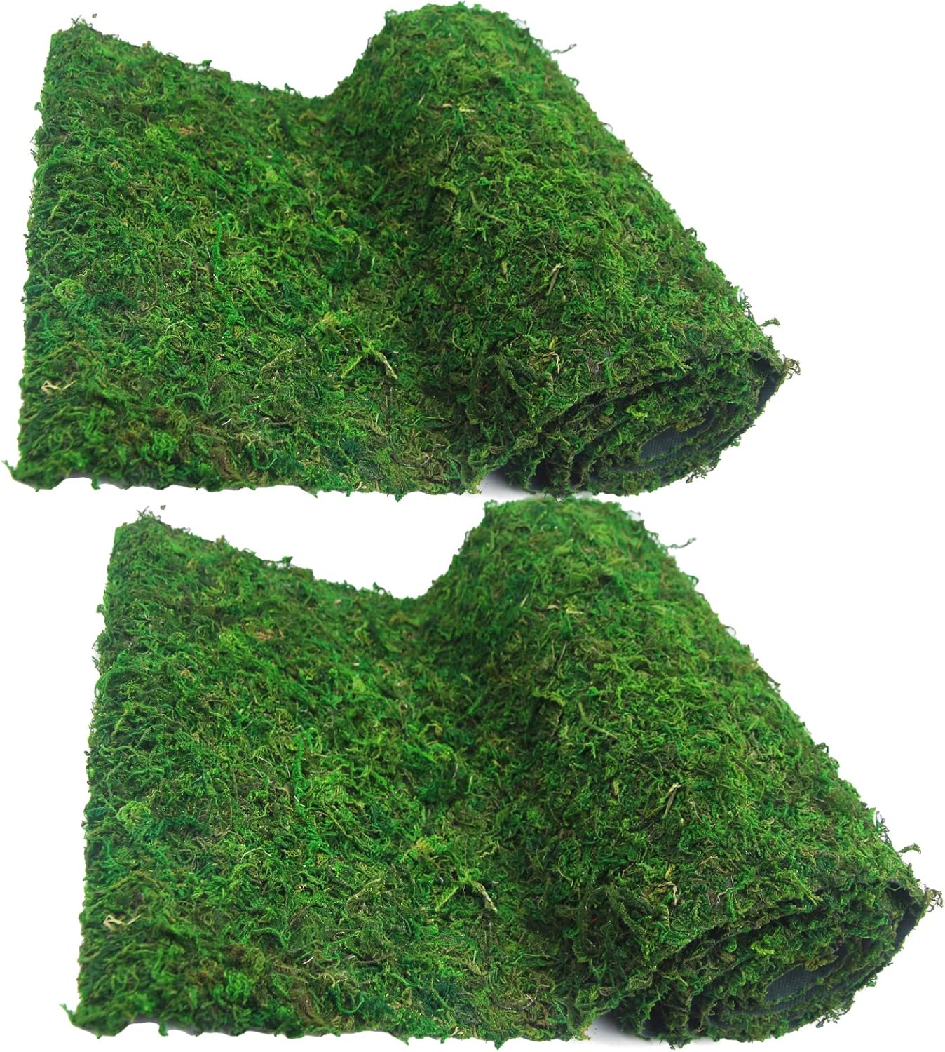 2 Pcs Moss Table Runner Preserved Moss Mat for Crafts Wedding Party Decor 12" x 48" Green Moss Roll for Fairy Gardens Woodland Table Decor Green Grass Wall 30x120cm