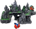 Fish Tank Mountain Decoration,Aquarium Accessories - Aquarium Decor for Betta N Goldfish Hideouts Cave Hide Ornament for 10-50 Gal,Aquarium Mountain Landscape shelter for Hide N Play(10.4" L)